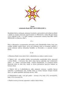 Štatút Záslužného radu Pro arte heraldica